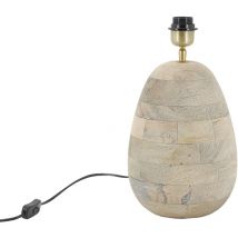 Pied de lampe ovale en manguier