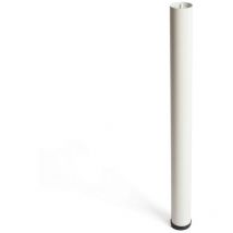 REI - Pied réglable cylindre en acier couleur blanc mod.406g. hauteur 71cm.