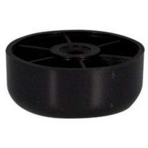 Pied de meuble en PVC noir à visser, diamètre 60 x H.25 mm