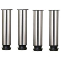 Pied de meuble-Lot de 4 Pieds de meubles de hauteur réglable en acier inoxydable pour canapé table armoires - 25cm - 25cm Dpzo