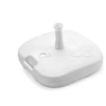 Pied de parasol 16 l couleur : blanc 44x44x12cm ipae progarden