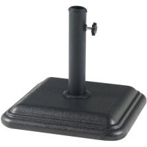Casa.pro - Pied de parasol Biccari avec adaptateurs 33 37 41 48 mm béton 35 x 35 x 6 cm noir