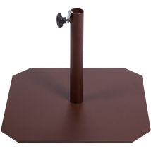 Fit - Piede ombrellone in acciaio laccato marrone Ezpeleta