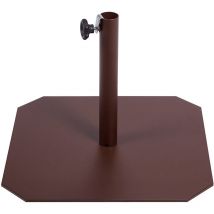 Ezpeleta - fit - Pied de parasol en acier laqué marron