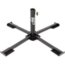 MaxxGarden Pied de Parasol - Support de Parasol en Fer Pliable et Réglable Portable à Quatre Pieds - Support de Parasol pour Jardin - Camping - 86 x