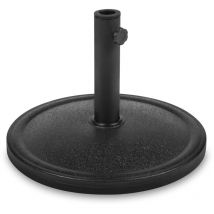 Pied de parasol rond 13,5kg – 46 cm - en béton – Convient aux mâts de parasol de : Ø35mm, Ø38mm ou Ø48mm