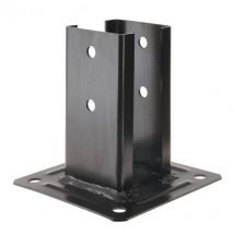 Kit pour poteau carré noir - 7x7 + chapeau