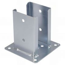 Fixtout - Pied de poteau fendu carré galvanisé à visser - 92 x 150 x 2,0 mm