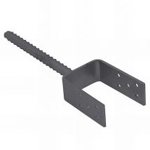 Fixtout - Pied de poteau léger en u zingué à ancrer - 71 x 100 x 5 mm