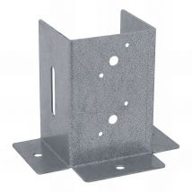 Fixtout - Pied de poteau ouvert galvanisé à visser - 121 x 150 x 2 mm
