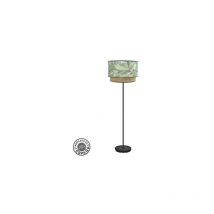 Fabrilamp - Pied de Salon Congo 1xe27 Noir/vert-naturel 170x40x40 cm