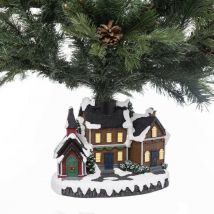Pied de sapin Village de Noël lumineux