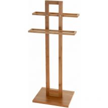 Porte-serviettes de bain bambou, 2 branches