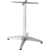 Oviala - Pied de table ajustable 72/110 cm en aluminium argenté Cork