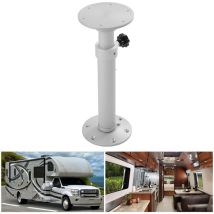 Jeffergarden - Pied de Table Amovible 445-685mm en Alliage d'Aluminium Télescopique Réglable en Hauteur Argent Givré pour rv Yacht Camper