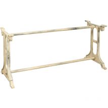 Pied de table de jardin Structure en fer et fonte massif, idéale pour l'intérieur et l'extérieur Plateaux en marbre, verre, bois