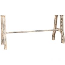 Pied de table de jardin Structure en fer et fonte massif, idéale pour l'intérieur et l'extérieur Plateaux en marbre, verre, bois