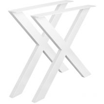 Pied de table x, 710x780, blanc Centrale Brico
