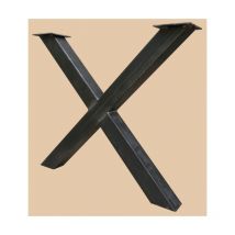 Commentfer - Pied de table metal Couleur - Acier brut, Dimensions - 71 x 82 cm