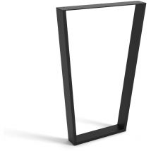 Mengual - Pied industriel en acier pores noirs Mesures 580x80x872mm Hauteur : 87,2 cm 1 unité - talla