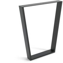 Mengual - Pied industriel pour meuble Fabriqué en acier Finition pores noirs Dimensions 58080712mm Hauteur : 71,2 cm 1 unité - talla