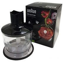 Accessoire hachoir Braun MQ30 pour mixeur MQ3, MQ700, MQ5 avec système EasyClick, lame en acier inoxydable, passe au lave-vaisse