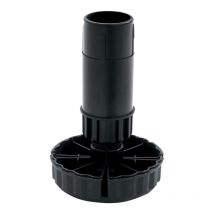 Pied plastique noir ø 35 mm sans embase - Hauteur : 150 mm Volpato