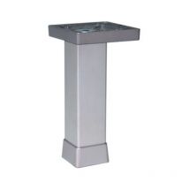 PIEDINO ALLUM. ARGENTO CM.12 ART. P0702-Z. Prezzo per 1 pezzo.