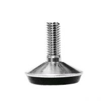 Piedino 40xM10 mm Piede regolabile per mobili Troncoconico Barra filettato Gomma Metallo