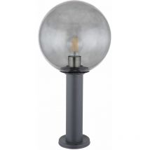 Piedistallo luminoso alluminio segnapasso lampada da esterno antracite lampada da giardino lampada da terra color fumo, IP44 resistente agli spruzzi