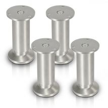 Piedistallo per mobili 4X Piedini per mobili Gambe per armadi regolabili letto-alluminio-100mm