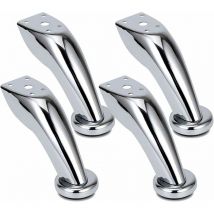 Pieds Canapé Épais Acier Inoxydable, 4 Pièces Pieds de Meubles, Pieds Chromé, Meubles Armoire Lit Canapé Pieds, pour Canapés, Chaises, Tabourets,