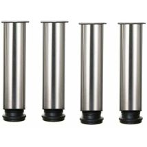 Fuhuida Trading - Lot De 4 Pieds De Meuble En Acier Inoxydable Réglables En Hauteur De 25 Cm, Idéal Pour Canapé, Table, Armoires.
