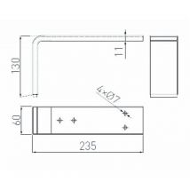 Pieds de meubles design MDN-D4 - hauteur 130 mm - finition chromé - SYNERCIA