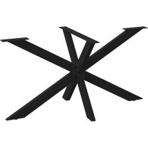 Pied de table à manger forme d'araignée noir 150x78x(72-73) cm Vidaxl