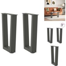 Pieds de table à manger en forme de v 2 pcs anthracite acier - Pied De Table à Manger - Pieds De Table à Manger - Pied De Table - Pied De Table à