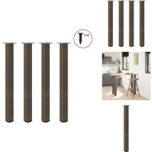 Pieds de table basse acier naturel 4 pcs 100-102 cm acier - Pied De Table Basse - Pieds De Table Basse - Pied De Table - Pied De Table De Meuble