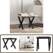 Pieds de table basse cadre en x 30x30x33 cm acier - Pieds De Table - Pieds De Table Industriels - Pieds De Table Métalliques - Pieds De Table Design