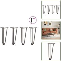 Pieds de table en forme d'épingle à cheveux 30 cm acier massif - Pied De Table En Forme D'épingle à Cheveux - Pied De Table En Forme D'épingle à
