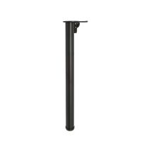 Herrajes Alk - Pieds De Table Pliables - Ø 50 Mm - Hauteur 710 - Finition Nickelé Noir Mat - Synercia