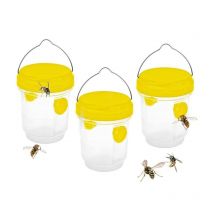 Piege Frelon Asiatique,Piege a Guepes Et Frelons Exterieur à Suspendre,Kit Piege a Frelon pour Bouteille Plastique Interieur, Piege Moustique,