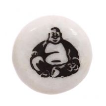 Pierre Bouddha Rieur blanche par Jack Evans