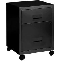 Combi Filing Cabinet 2 Drawer - Black - Pierre Henry