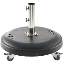 Hesperide - Soporte de sombrilla redondo con ruedas Negro - 50 kg - Hespéride