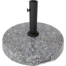 Frankystar - Pietra - Runde Gartenschirmbasis Durchmesser 45 cm 25 kg aus grauem Stein