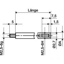 Alargador para puntas de medida, Largo : 10 mm