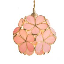 Spark - Lámpara de cristal de latón para dormitorio, mesita de noche, restaurante, hotel, pasillo, entrada, candelabro de pétalos de corazón de niña,