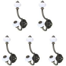 Ontway - ganchos de cerámica de bronce retro para abrigos, estilo pastoral, para pared, sombreros y puertas.