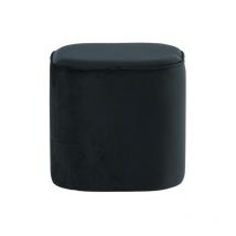 Ebuy24 - Piffpouf ,repose-pieds Ø44cm velours noir.