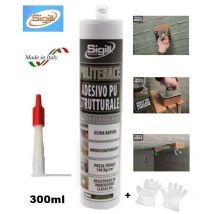 Politenace cartuccia adesivo poliuretanico strutturale trasparente 300 ml per incollaggi fortissimi verniciabile made in italy - Sigill